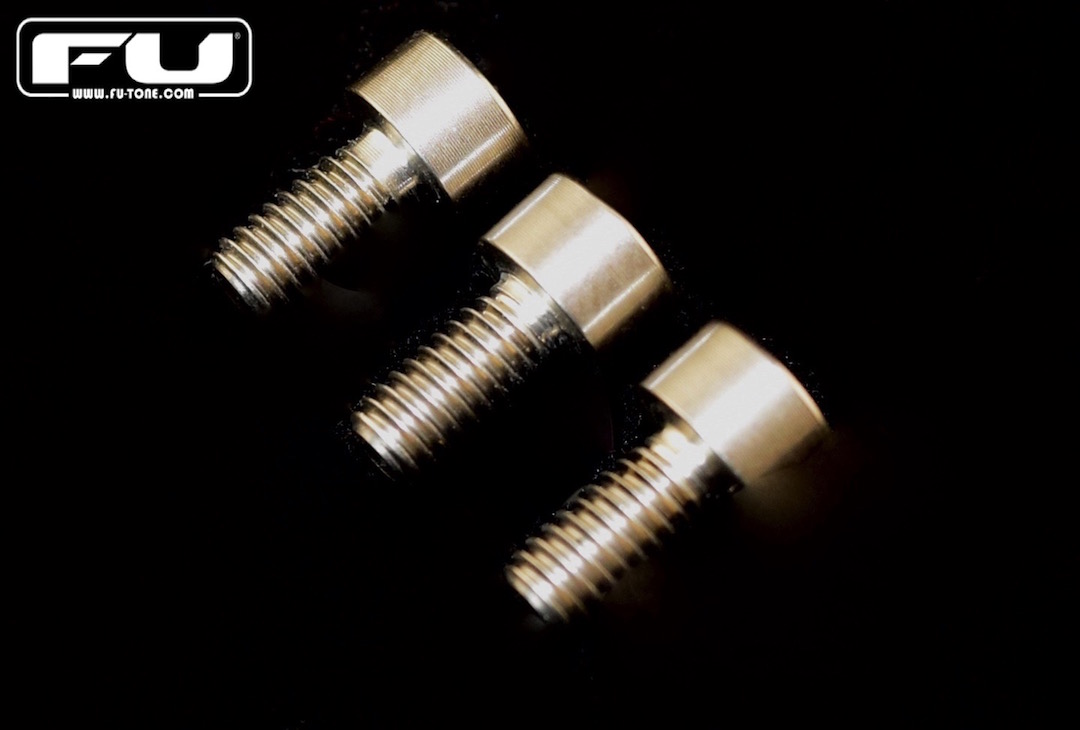 Titanium Nut Clamping Screw Set (3) - RED - FU-Tone
