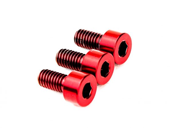 Titanium Nut Clamping Screw Set (3) - RED