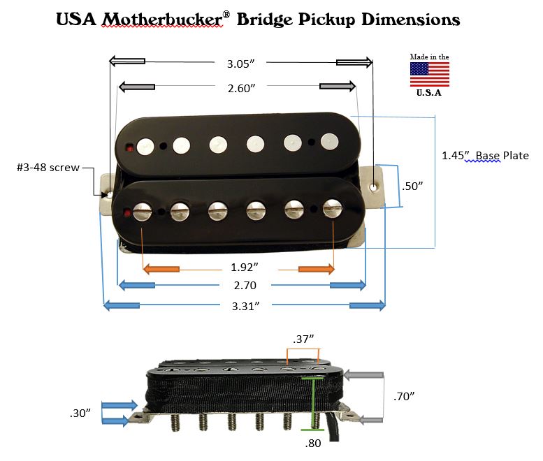 Mighty Mite Motherbucker® 20k Humbucker Pickup FUTone