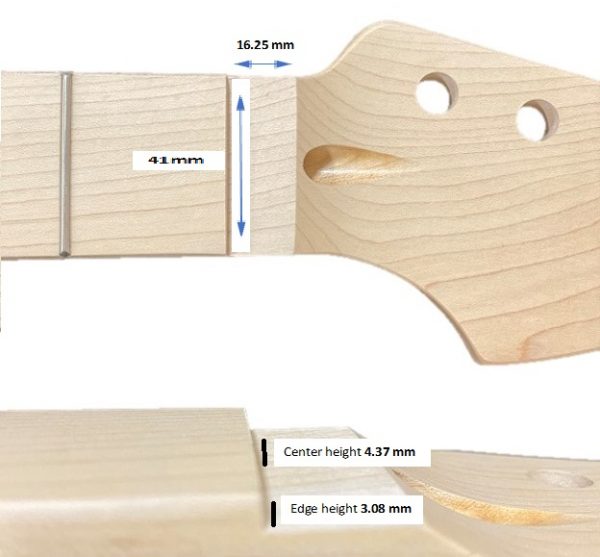Mighty Mite Strat Neck Compound – Maple/Maple - Locking Nut - Image 3