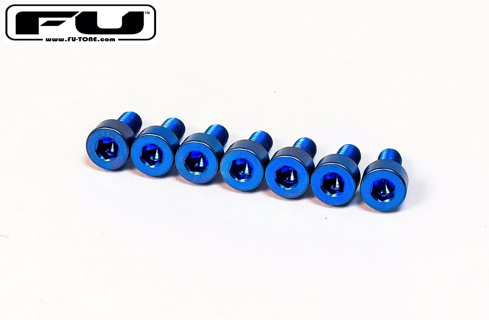 Titanium Saddle Mounting Screw Set (7) - BLUE