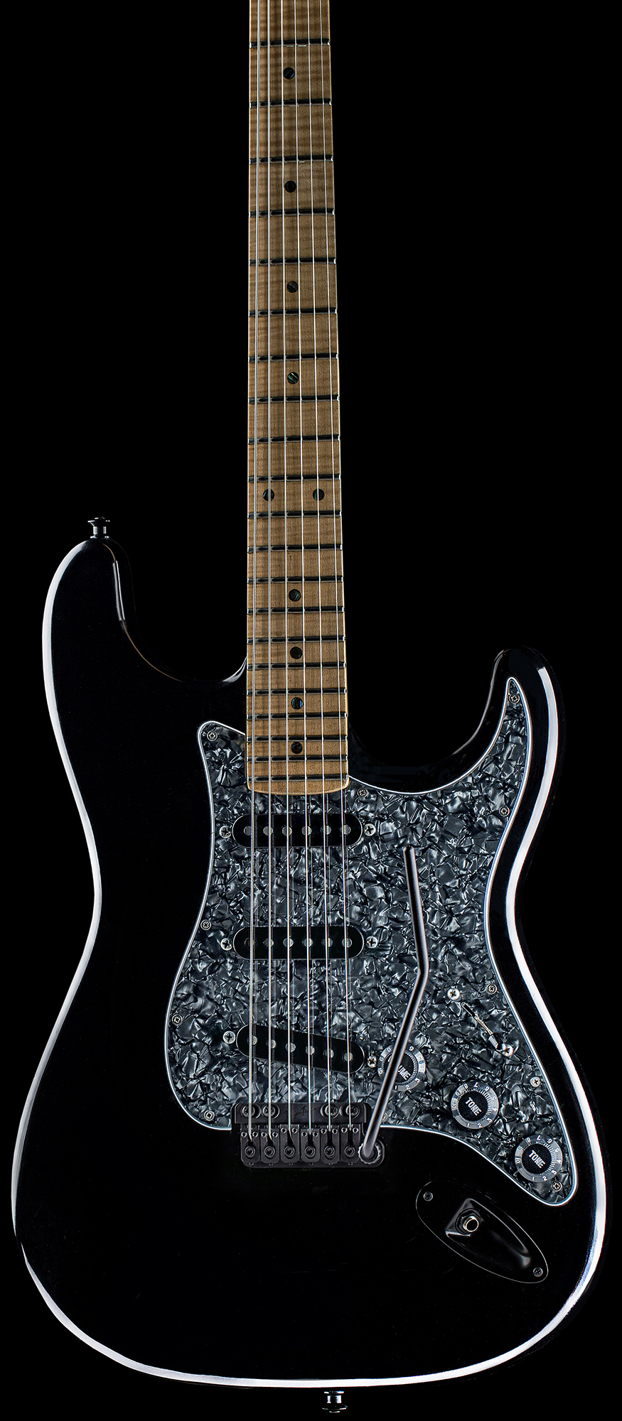 Black strat tremolo bridge hotsell