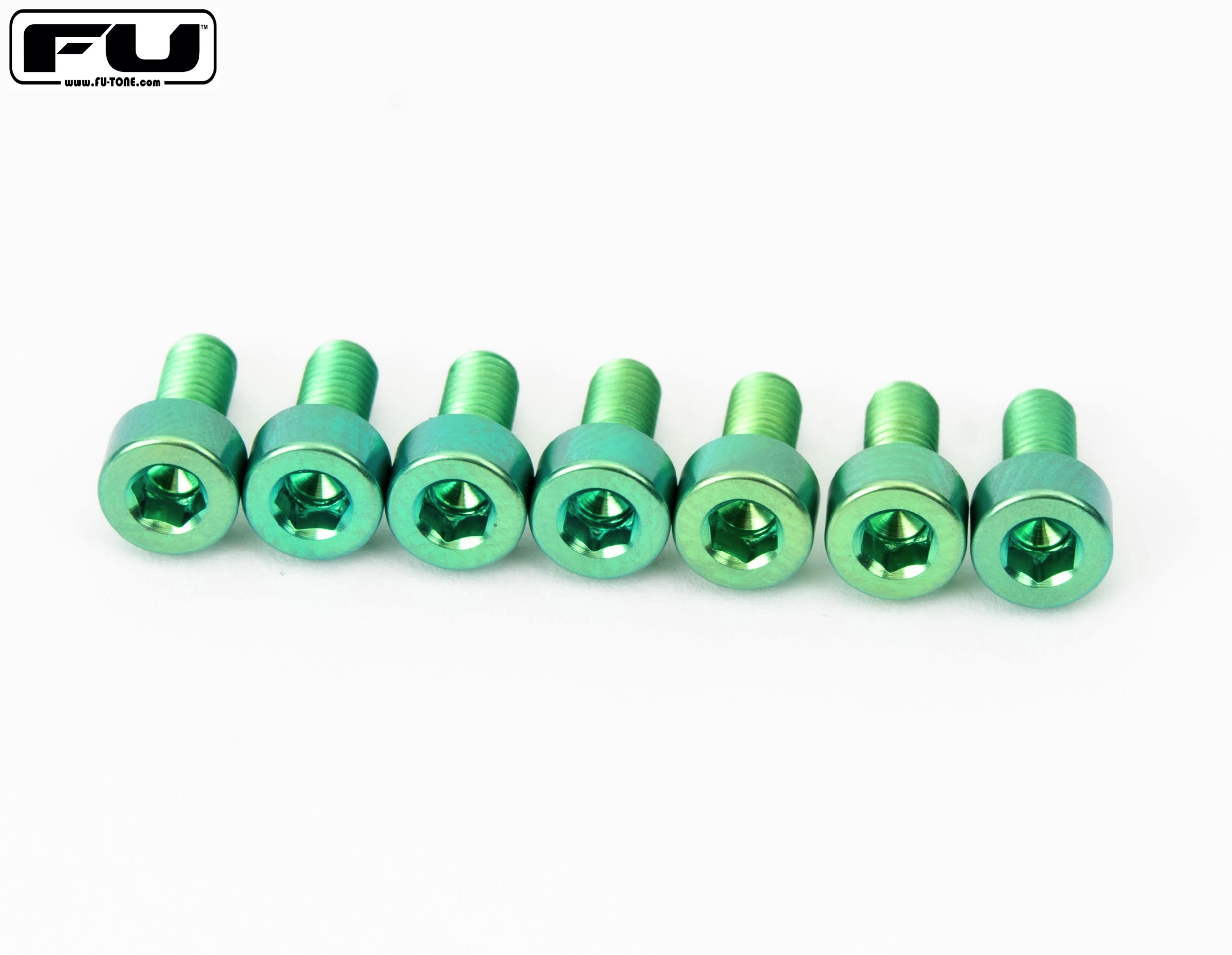 Titanium Saddle Mounting Screw Set (7) - GREEN 7