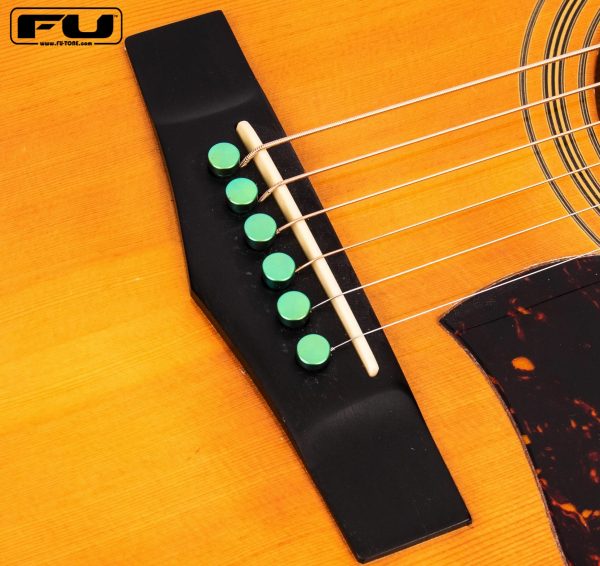 Titanium Acoustic Bridge Pins - GREEN - Image 2