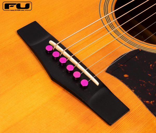 Titanium Acoustic Bridge Pins - PURPLE - Image 3