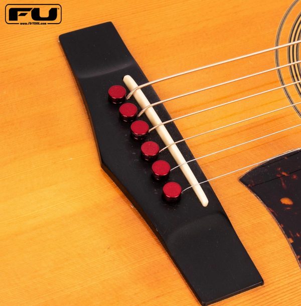 Titanium Acoustic Bridge Pins - RED - Image 3