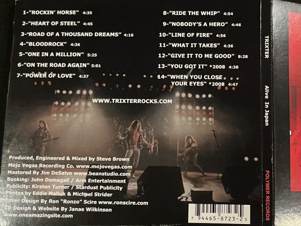TRIXTER - Alive In Japan (Signed / Unsigned) - Image 3