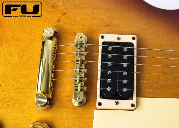 FU-Tone Stop Tail & Tune-O-Matic BRASS Bridge Set - Natural Brass - Image 4