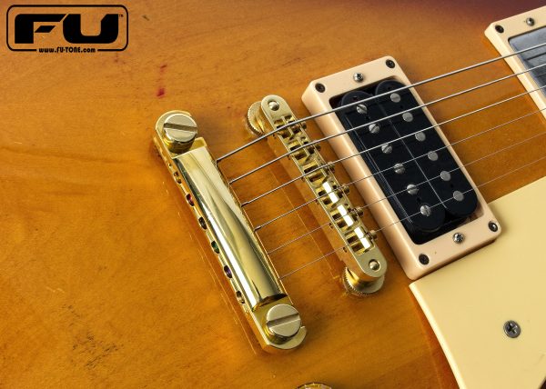 FU-Tone Stop Tail & Tune-O-Matic BRASS Bridge Set - Natural Brass - Image 5
