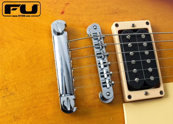 FU-Tone Stop Tail & Tune-O-Matic BRASS Bridge Set - Chrome Plated - Image 4