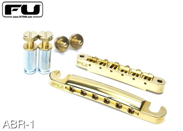FU-Tone Stop Tail & Tune-O-Matic BRASS Bridge Set - Natural Brass - Image 3