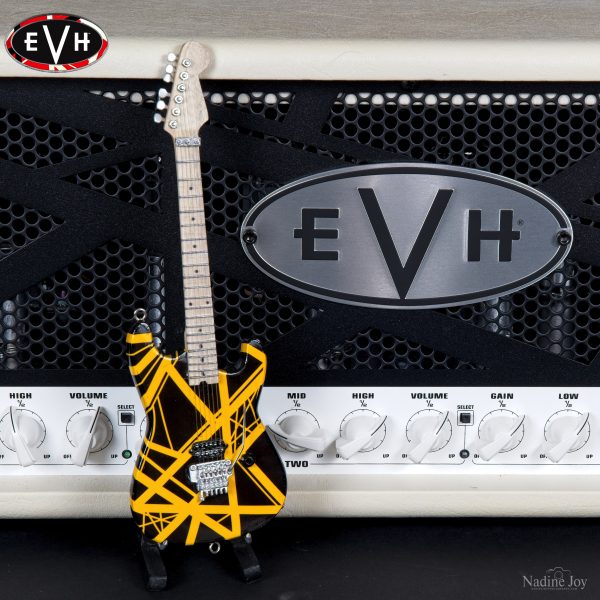 Eddie Van Halen "Black & Yellow" Miniature Guitar